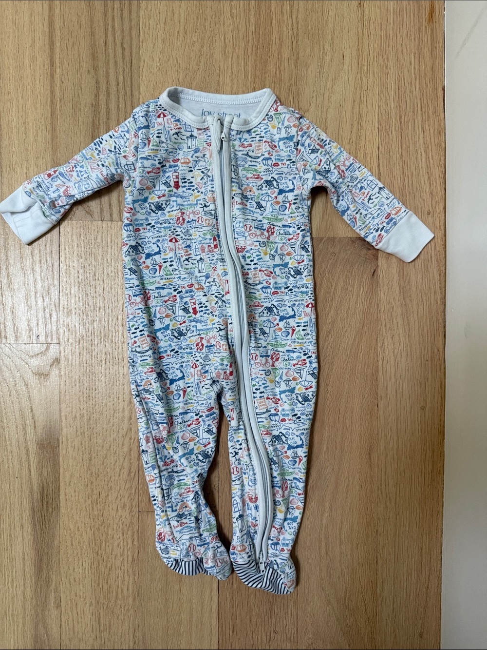 Cape Cod Print One-Piece Pajamas